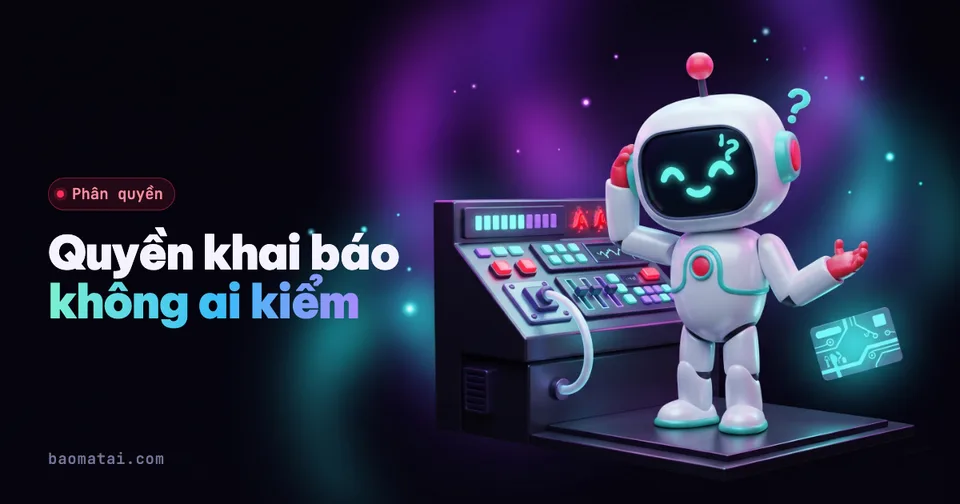 Hình mô phỏng: Quyền có trong bảng phân quyền nhưng không route nào kiểm tra